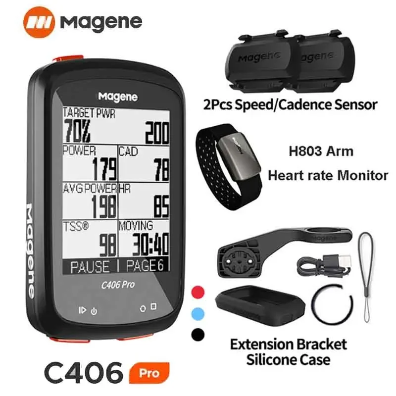 

Magene C406Pro Bicycle Computer GPS Wireless Road MTB Bike Speedometer Stopwatch Cycling Speed Cadence Sensor for Bluetooth ANT+
