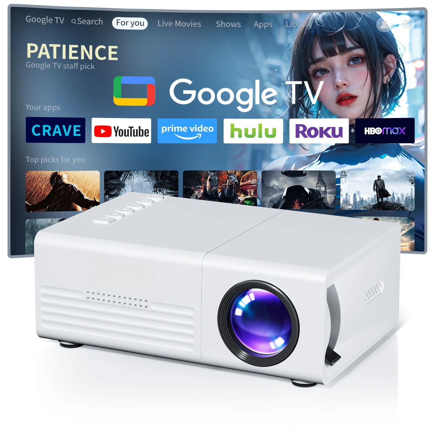 미니 프로젝터 TFT LCD Wifi 블루투스 스마트 프로젝터 홈 시네마 야외 극장 고화질 프로젝터 미디어 플레이어