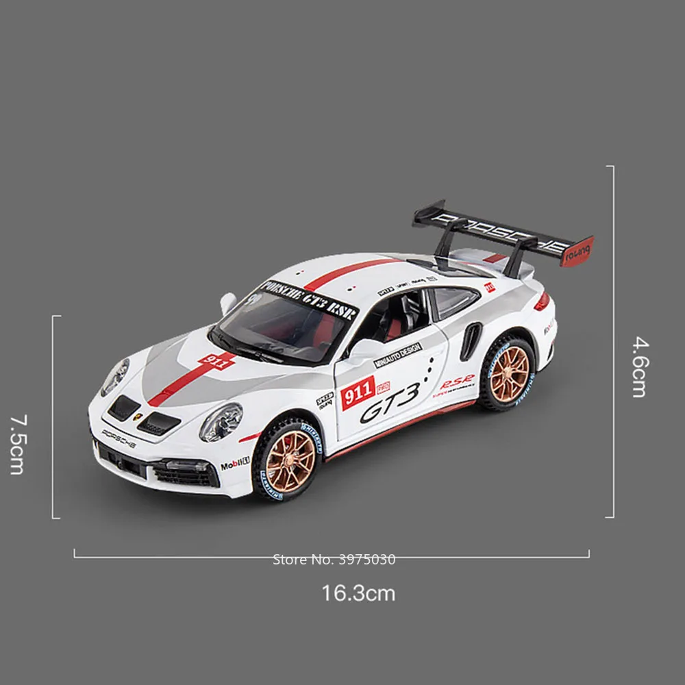 Die-Cast 1:32 Scale Porsche Supercar Toy with Light and Sound