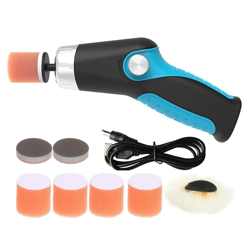 Mini Wireless Waxing Polishing Machine 60W 8500RPM Variable Speed Car Polisher Cleaning Polishing Waxing Scratch Repair Tool USB