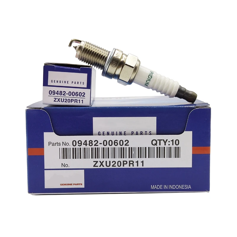 4/20pcs 09482-00602 ZXU20PR11 Iridium Spark Plug For Suzuki Splash Hatchback Swift IV K10B K12B 2010-09482 00602 IKR6G11 spark plug