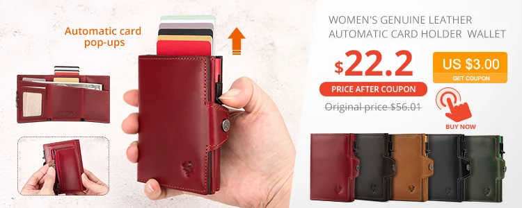 KAVIS 100% Genuine Leather Rfid Wallet Men Crazy Horse Wallets Coin Purse Short Male Money Bag Quality Designer Mini Walet Small