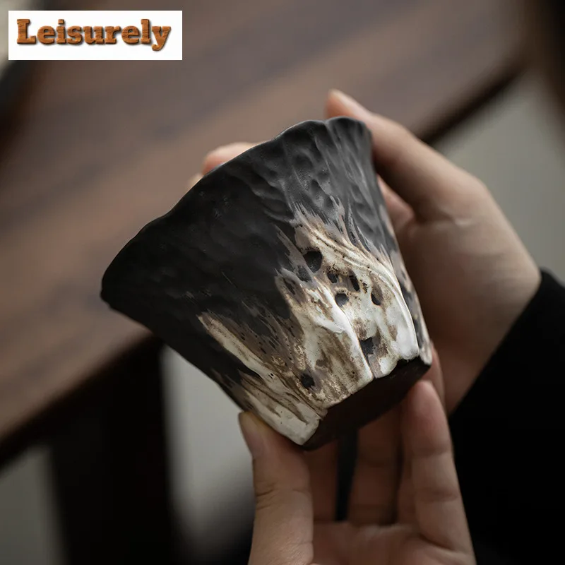 200ml Wabi Sabi Style Gaiwan Luxury Relief Lotus Rhyme Tea Tureen Household Tea Maker Cover Bowl Tableware Supplies Ornaments