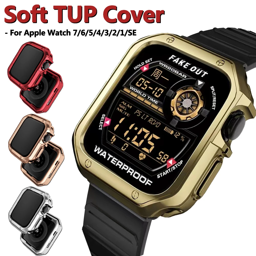 Cubierta para funda de Apple Watch, accesorios de TPU suave para iWatch