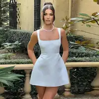 Townlike Waist Wrap Elegant A-line Dress Women Spaghetti Strap Mini 2024 Spring Summer Dress Backless Sexy Party Dresses - Image 2