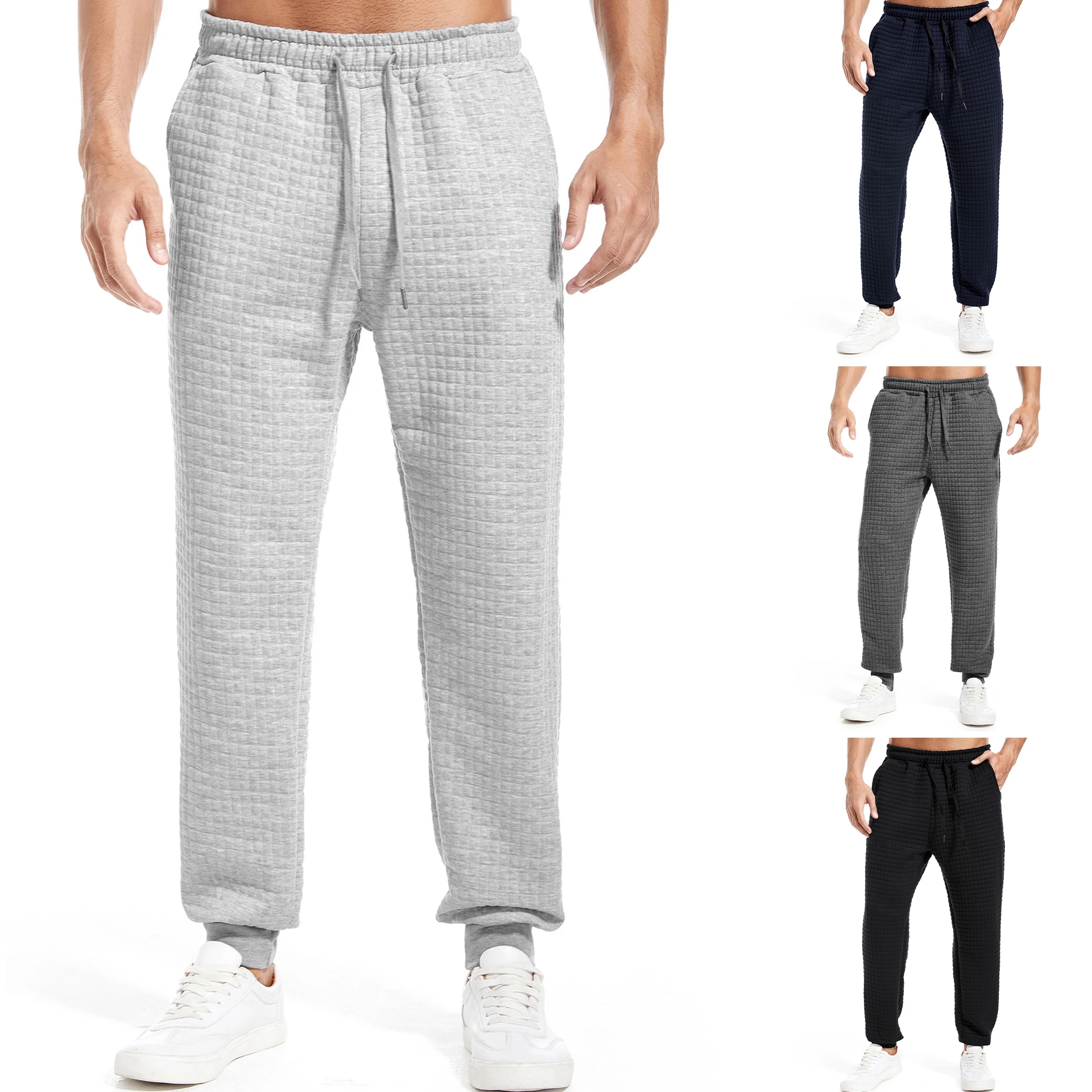 

Baggy Waffle Sweatpants Men Fashion Casual Track Pants Wholesale Blank Sport Jogger Pants Trousers For Men Pantalons Pour Hommes