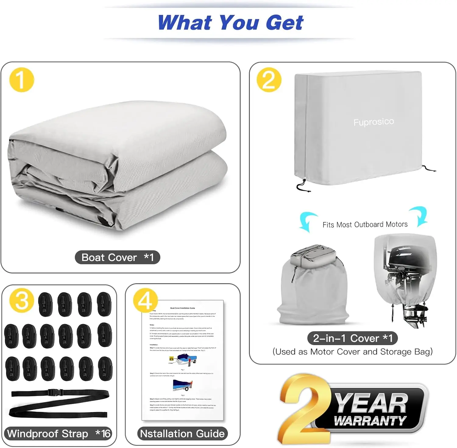 Heavy Duty Pontoon Waterproof Pontoon Cover Boat