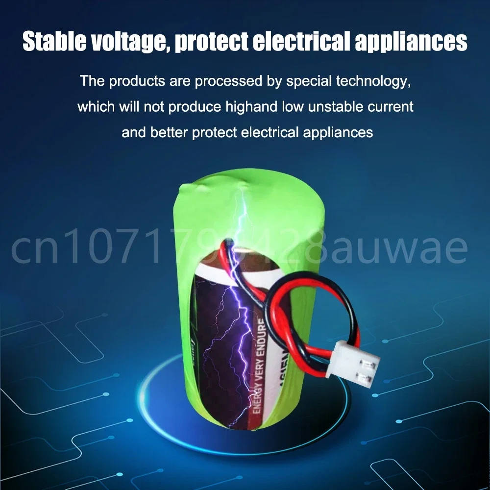 1PCS Original ER34615M 34615 D Size 3.6V 19000mAh Gas Meter 1 Type D Iot Lithium Battery with Plug