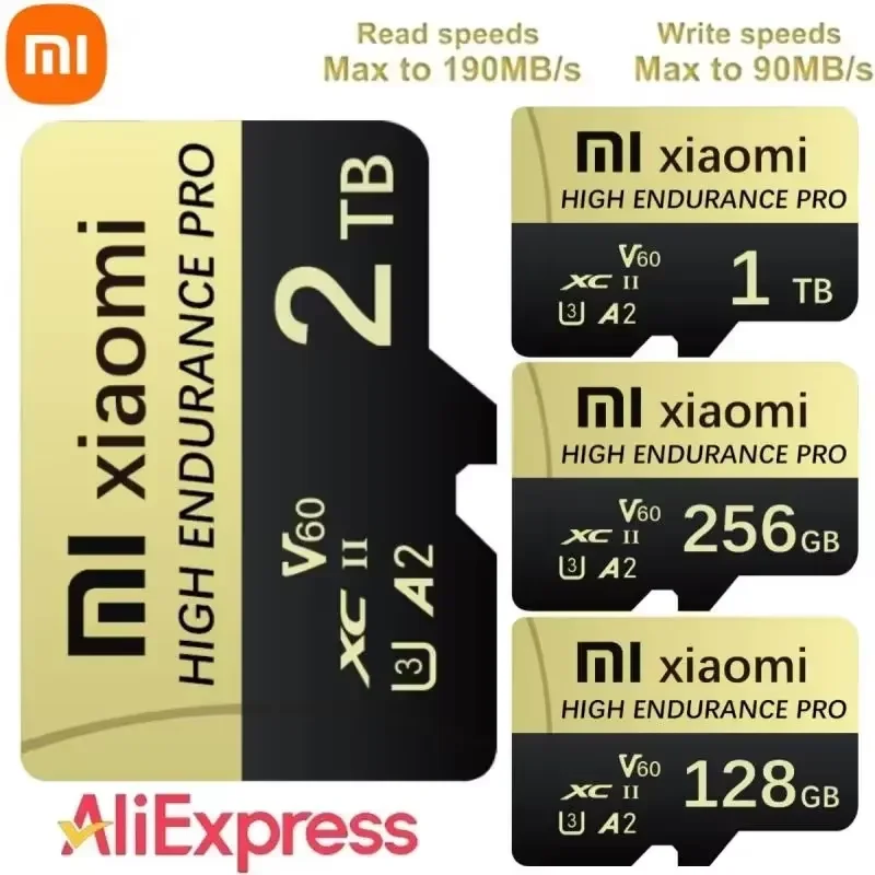 Tarjeta de memoria SD Xiaomi de 2 TB, 1 TB, tarjeta Micro TF SD de alta velocidad de 256 GB, 512 GB, tarjeta de memoria de 128 GB, almacenamiento de datos para Nintendo Switch