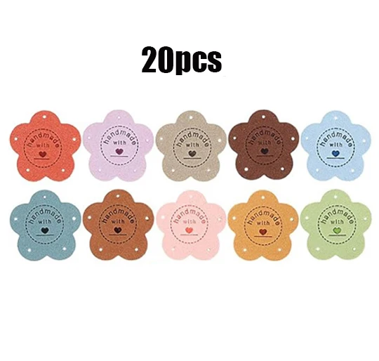 30 Uds. Etiquetas Hechas A Mano Con Forma De Corazón De Amor, Etiquetas De Cuero PU Con Agujeros Para Manualidad, Costura, Sombreros Tejidos De Ganchillo, Etiquetas Para Ropa - AliExprs 15
