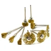 24Pcs Brass Brush Steel Wire Wheels Brushes Drill Rotary Tools Polishing for Dremel Rotary Tools Metal Rust Removal Brush Set 3