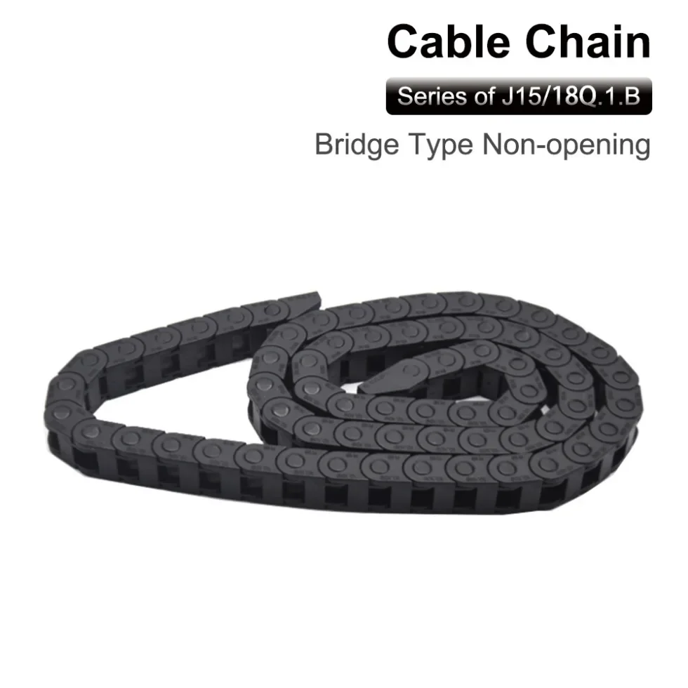 Transmission cable chain Bridge Type Non-Opening 15x20 15x30 18x25 18x37mm Plastic Towline Transmission Drag Chain for Machine