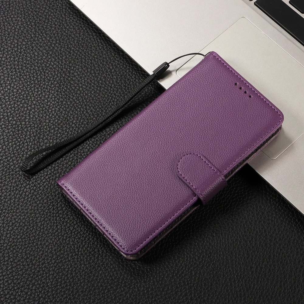RFID Blocking Leather Wallet Phone Case with Magnetic Flip and Credit Card Slots