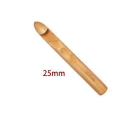 Premium Wooden Crochet Hooks for Yarn Crafting and Needlework (25mm)