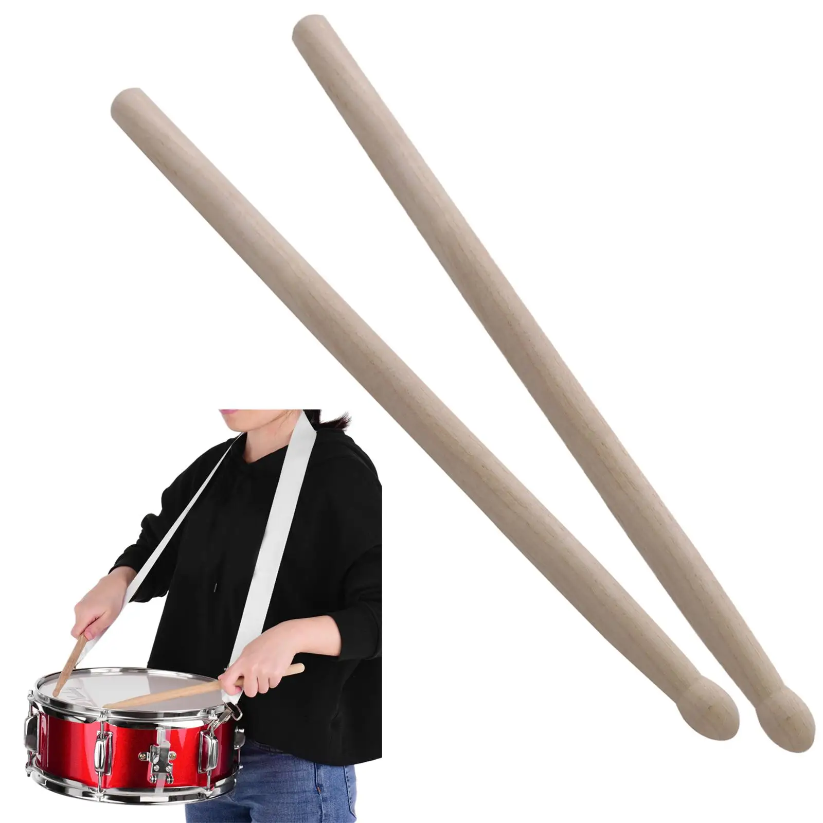 Ensemble De Baguettes En Plastique 2 Pièces Baguettes De Batterie D'exercice  Avec Accessoires De Percussion D'instrument De Musique De Conception De  Tête De Boule 