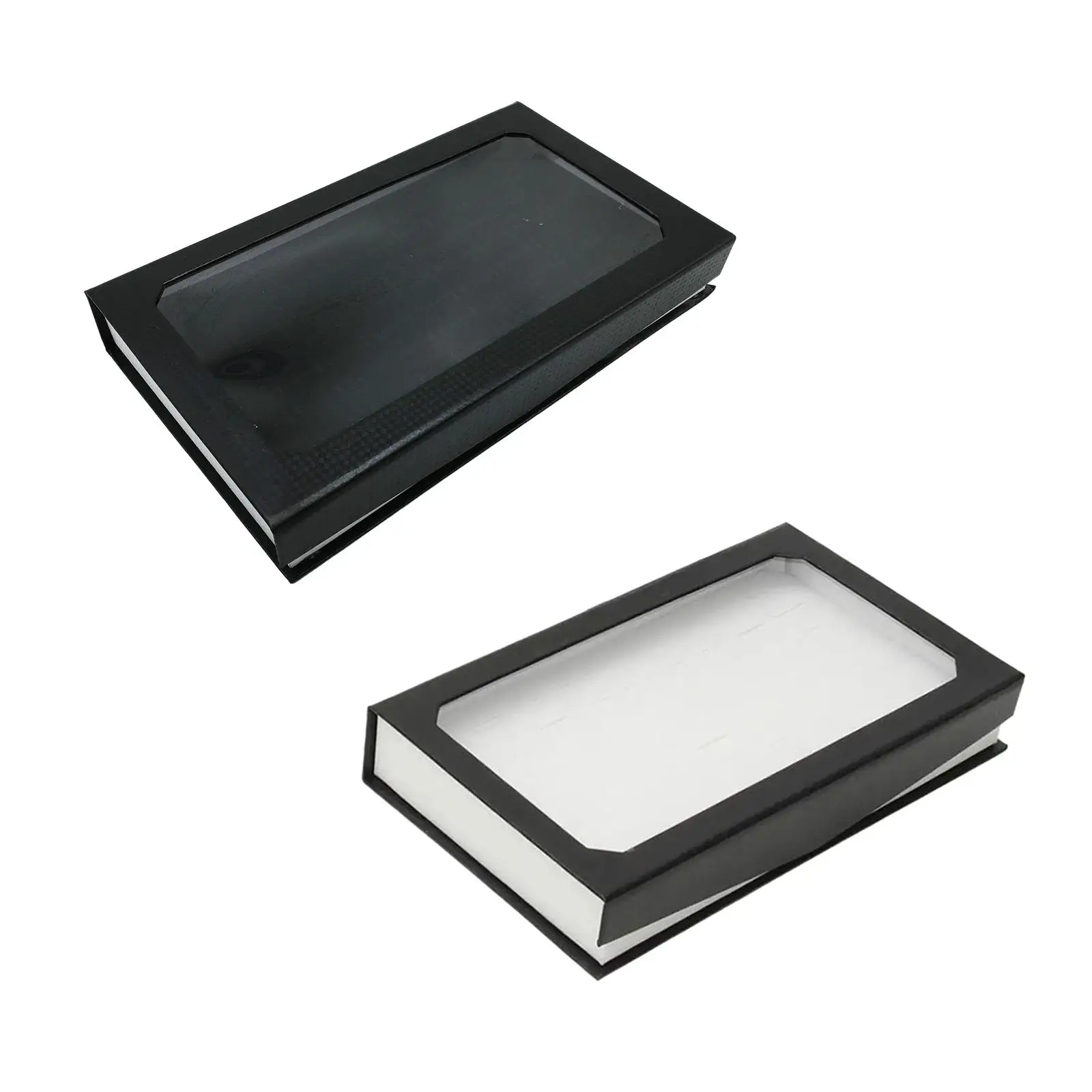 

Rings Display Tray Storage Case with Transparent Lid Store Display 72 Hole Shops for Showcase Earring Holder for Women Girls