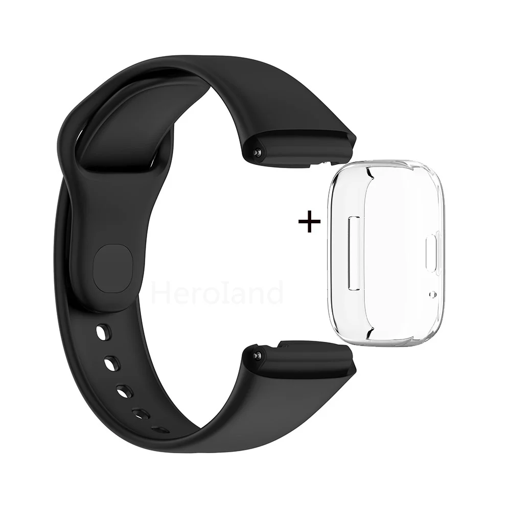 Silicone Wristband Bracelet with Case for Smartwatches (Various Colors)