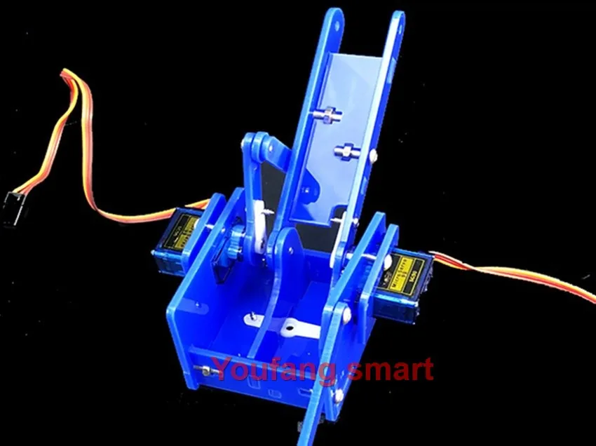 S60efe206626f43fb866eeaea31111fbdM SG90 4 DOF Unassembly Acrylic Mechanical Arm Bracket Robotic Manipulator Claw For Arduino UNO Learning DIY Kit Programmable Toys