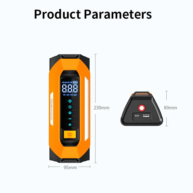 Car Emergency Starter Power Carry Inflatable Pump All-in-one machine Lighter Magic Weapon High Capacity Car Charging Treasure