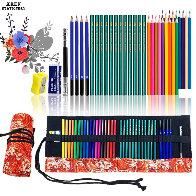 

Канцелярские принадлежности XREN в Корейском стиле, профессиональный инструмент для рисования, 36 цветов, Деревянное Масло, детская живопись, цветные принадлежности