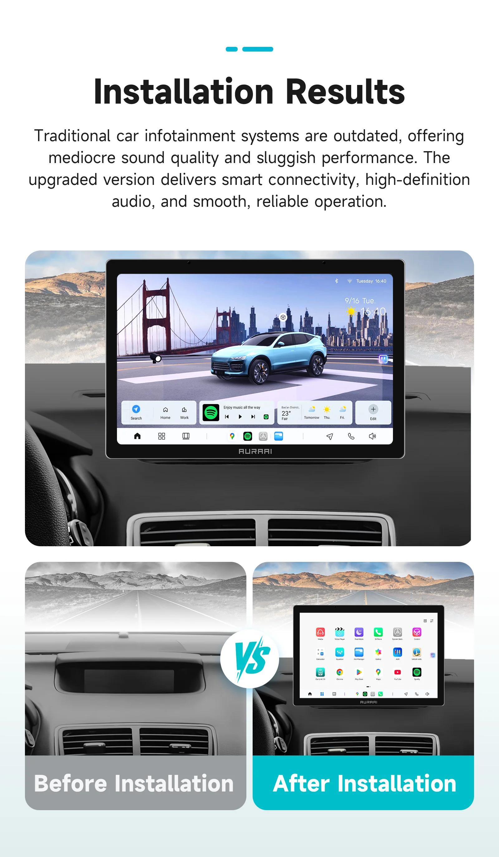 AURAAI X100 Intelligenter Auto-Radiobildschirm für Opel Meriva B 2009-2014 Kabelloses CarPlay Android Auto 8-Kern GPS Multimedia WIFI ADAS – Detail 3