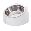 200ml 400ml 15 Degrees Tilted Stainless Cat Bowls Non-slip Base Pets Puppy Cats Food Drink Water Feeder Neck Protection Pet Bowl 5