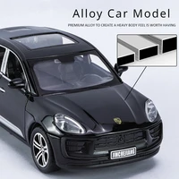 1:32 Porsche Macan T SUV Car Model Alloy Diecast Simulation Toy Sound Light Pull Back Collecte Decorates Gift for Boy Birthday 2