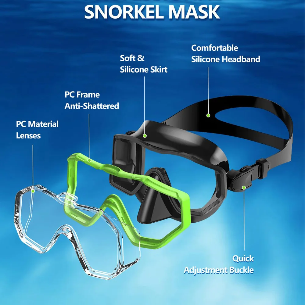 Professional 3-Window SCUBA & Snorkel Mask 5