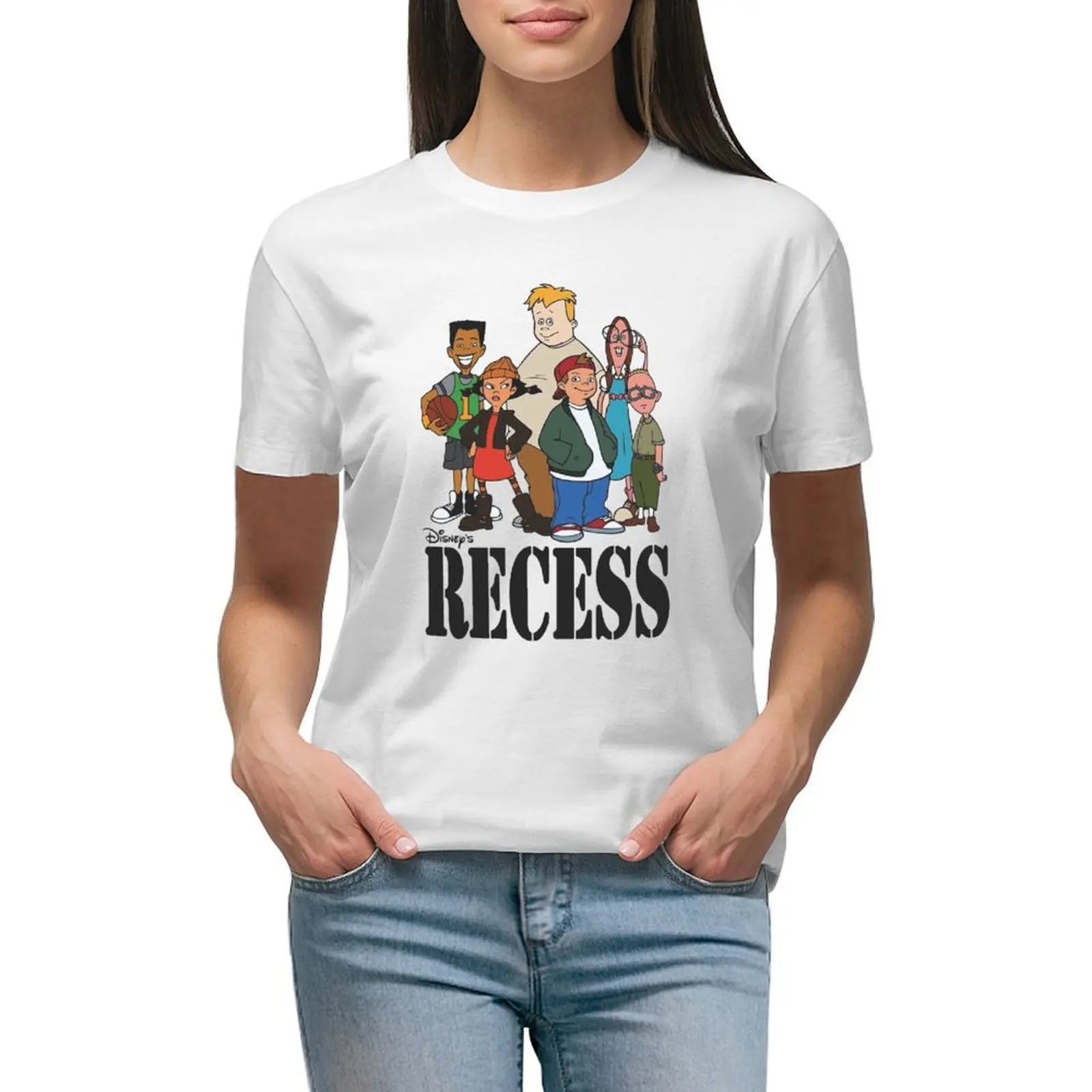 

recess the experiment T-shirt plus size tops Short sleeve tee funny t shirts for Women