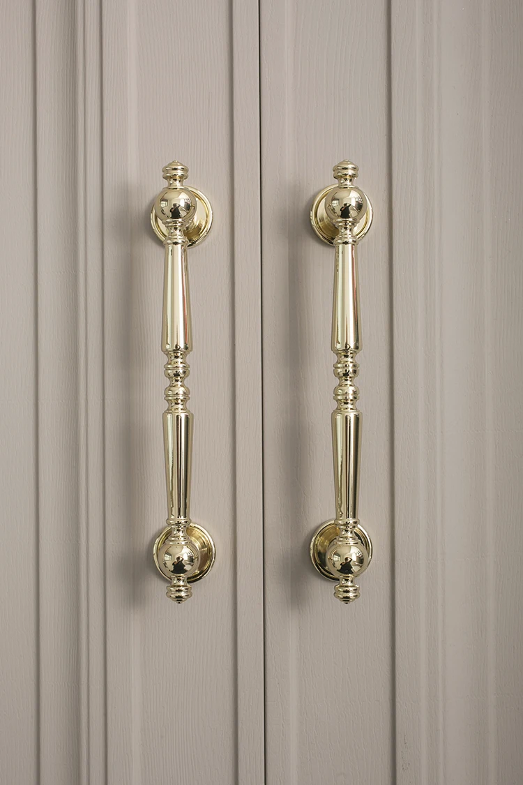 Bright Gold Solid Brass Cabinet Handle, botões