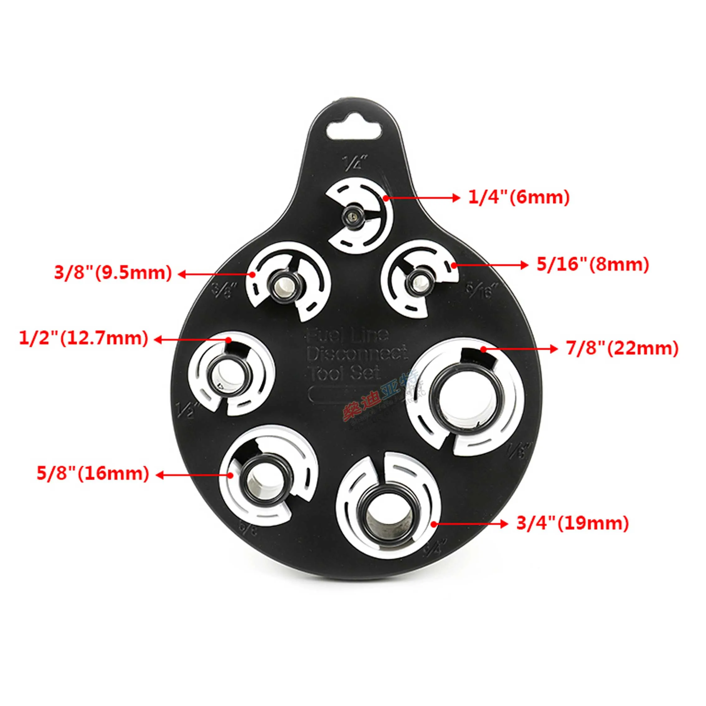 Air Conditioning Oil Pipe Remover Tool Spring Lock & Fuel Line Disconnect Tool Set 7PCS 6mm-22mm