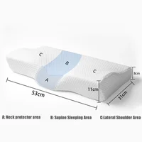 Orthopedic Memory Foam Pillow,Slow Rebound Memory Sleep Pillow,Butterfly Shaped,Relax Cervical Neck Spine for Side Back Sleeper 2