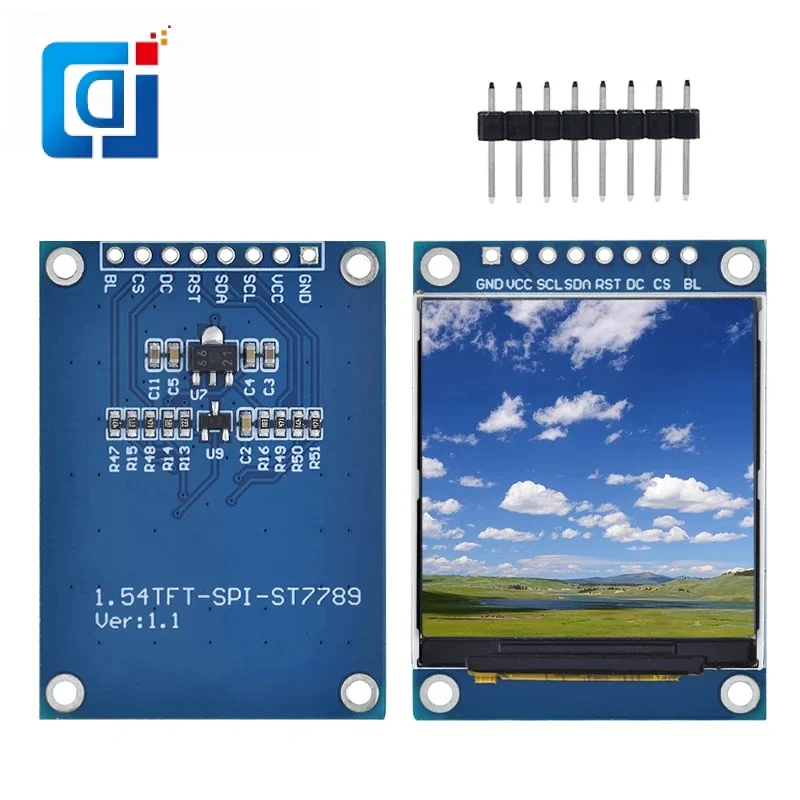

JCD 1.54 Inch 1.54" Full Color TFT Display Module HD IPS LCD LED Screen 240x240 SPI Interface ST7789 For Arduino