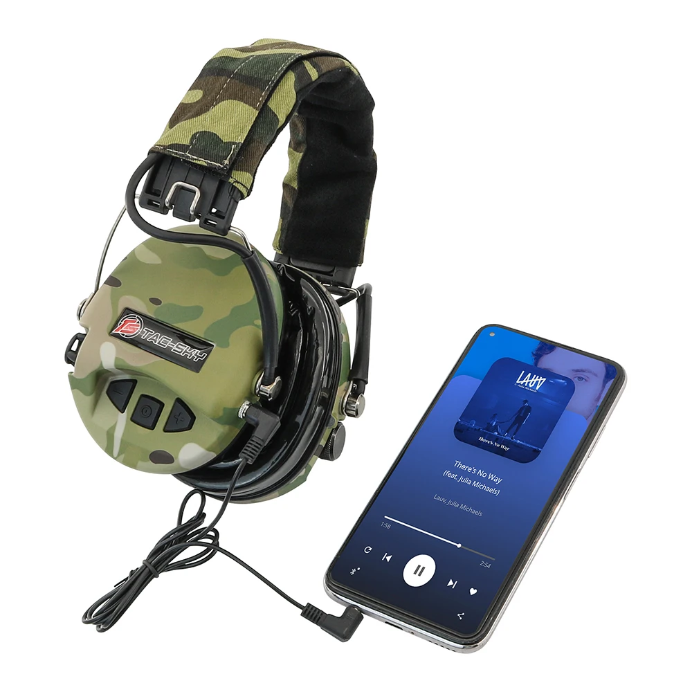 TAC-SKY 2023 Tactical Headset SORDIN IPSC Version Silicone Earmuffs Noise Canceling Pickup Headset Electronic Shooting Earmuffs