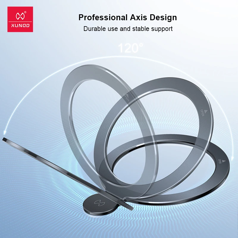 Xundd For VIVO X100 Pro X100 Magnetic Holder Case,Camera Full Protection Back Transparent Cover with Magnetic Folding Bracket