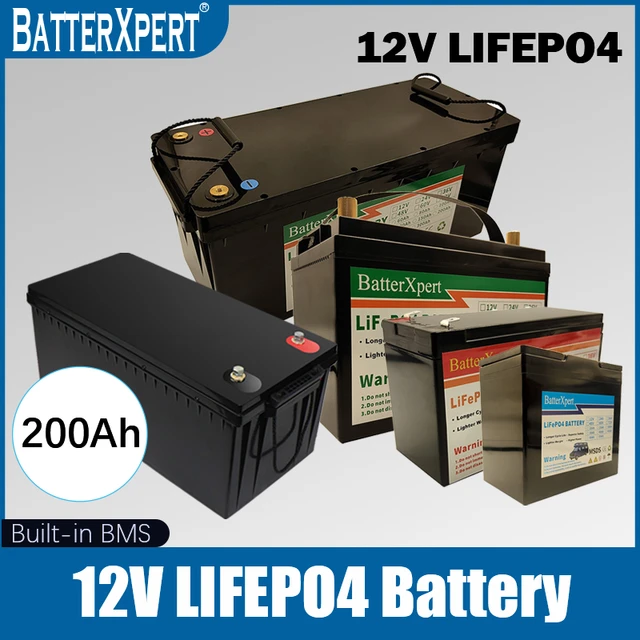 12V 20Ah 50Ah 100Ah 150Ah 200Ah LiFePo4 Battery Pack Lithium Iron