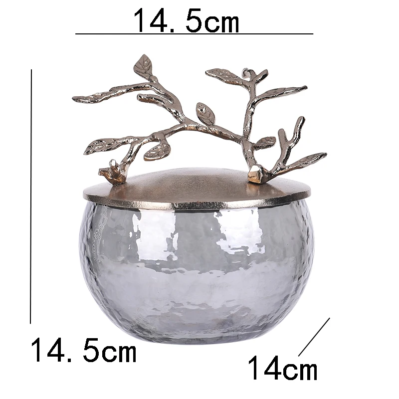 Light Luxury Aluminium Gold Tree Branch Decorative Glass Storage Jar Food Candy Jewellery Wedding Decoration Accessories 6