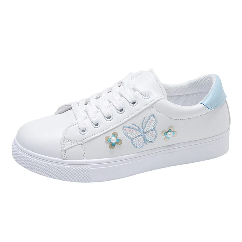 New Women's Sneakers Butterfly Embroidered Flats Women's Outdoor Running Vulcanized Shoes Breathable Women's Shoes Zapatos Mujer 6