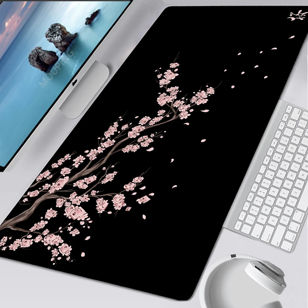 

Red Sakura Desk Mat Japan Mouse Pad Company Computer Mousepad Personalized Desks Office Accessories Desk Pad Carpet Mat Rubber
