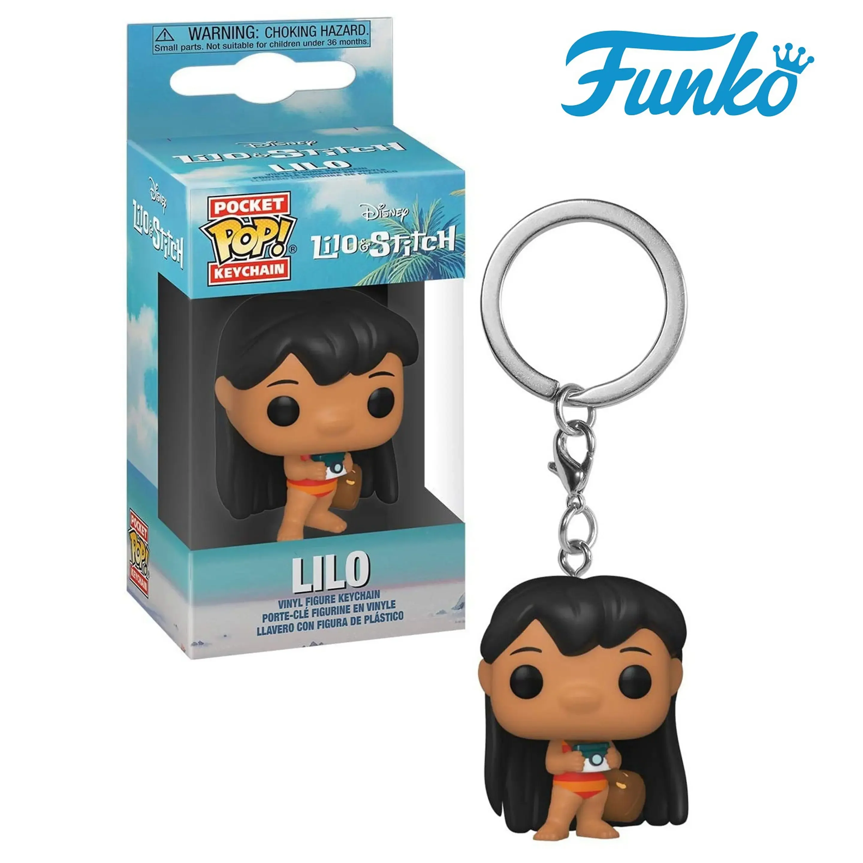 Funko Pop Disney Lilo Stitch Summer Stitch Portachiavi Toy Vinyl Figure Tiki Stitch Profumato Edizione Speciale Pendenti Portachiavi Giocattoli