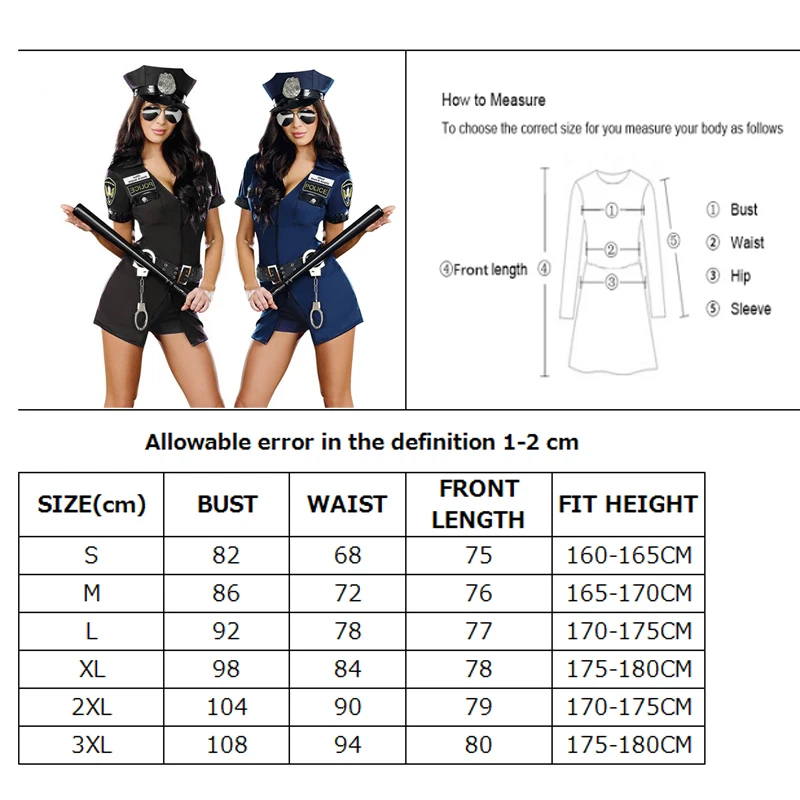 Sexy Police Woman Officer Uniform Costume Halloween Clubwear Zipper Erotic Outfit Cosplay Carnival Fancy Party Dress cosplay costume police costume