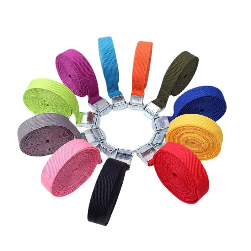 25MM*2M Zinc Alloy Pressure Buckle Pallet Cargo Straps Luggage Fixed Car Fixed Tightener Tensioner Straps