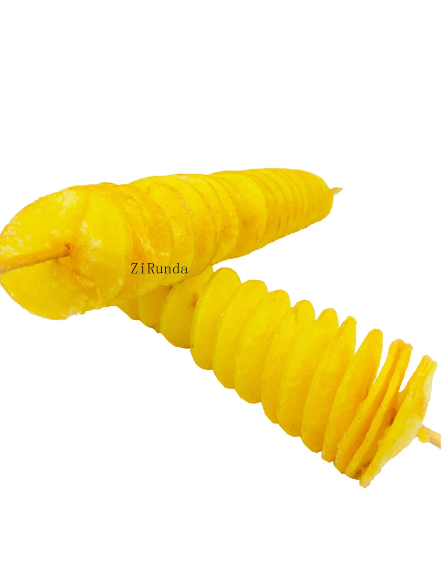 *Handle type shop stall commercial potato tower snacks, cutting rotating potato tower, manual shredding machine
