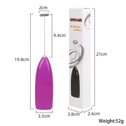 Compact Electric Handheld Mixer and Milk Frother (Purple Color)
