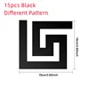 15pcs Black 10X10