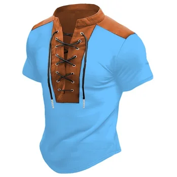 2025 Europe and the United States men's new summer short-sleeved round neck 1