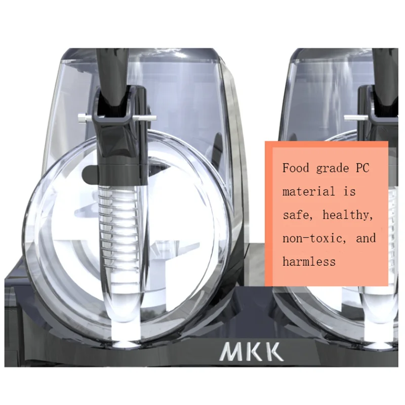 5L Commercial Slushy Machine 2.5L x 2 Double Tank Electric Automatic Slush Maker Machine Frozen Drink Snow Melting 300W