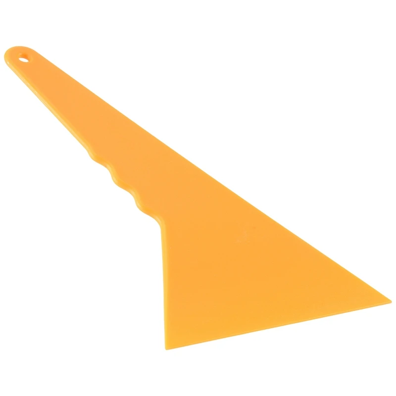 

Plastic Yellow Auto Car Window Sticker Film Scraper Squeegee Cleaning Tool
