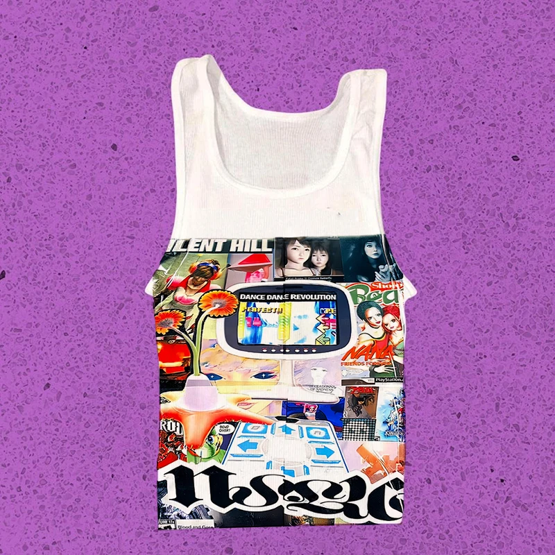 Women clothes Y2k Tops Baby Tees Aesthetic Emo Summer Tops Streetwear Gothic Harajuku Graphic Cartoon T-shirt Vintage Crop Tops 3