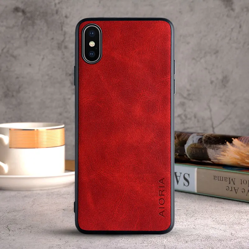 Luxury Vintage Leather Skin Phone Case Cover